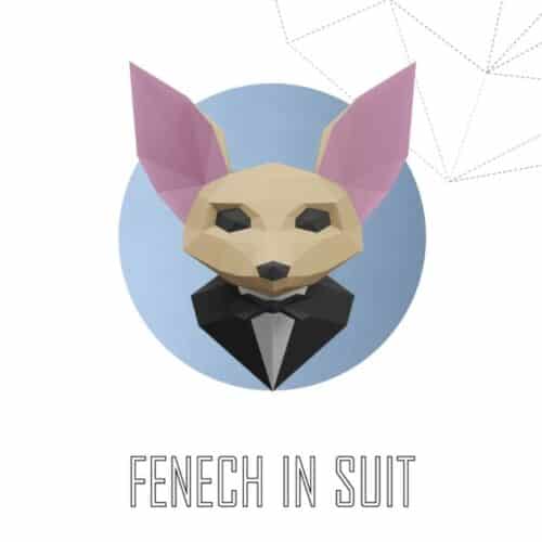 Renard fennec en costume papercraft 3D