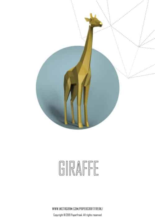 Giraffe en papercraft 3D