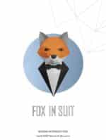 Papercraft 3D renard en costume