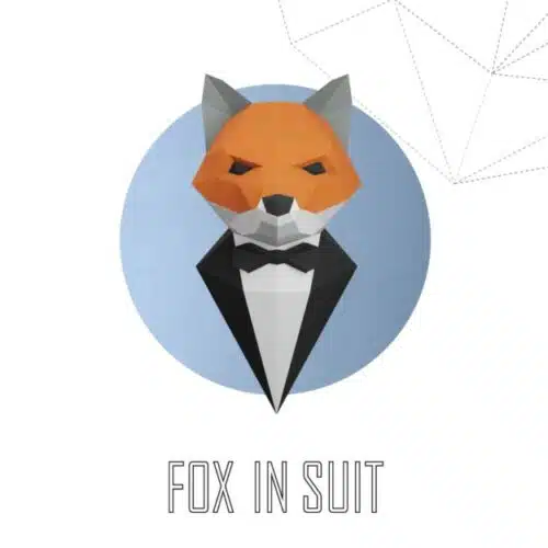 Papercraft 3D renard en costume