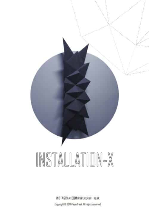 Sculpture en papier Spikes 3D