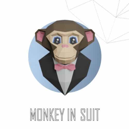 Singe en papercraft 3D