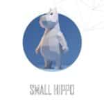 Petit hippopotame en papercraft 3D
