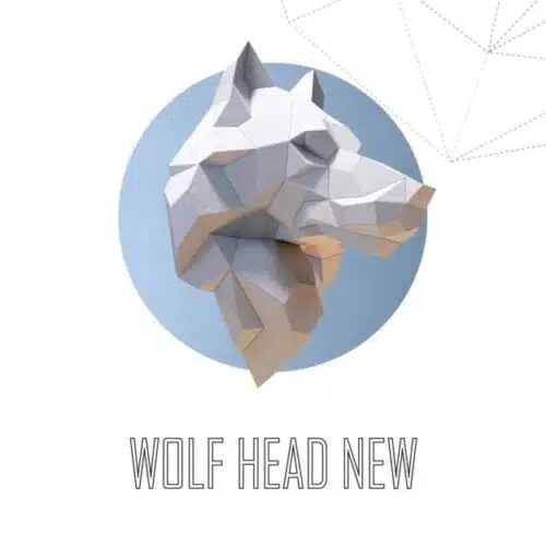 Loup en papercraft 3D à assembler