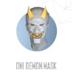 Masque démon Oni en papercraft 3D