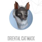 Masque chat en papercraft 3D