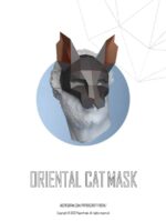 Masque chat en papercraft 3D