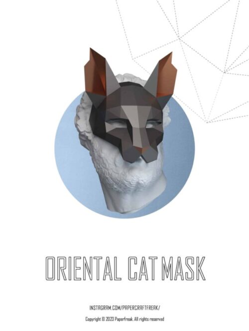 Masque chat en papercraft 3D