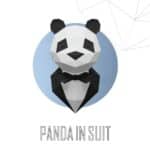 Panda en costume en papercraft 3D