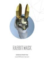 Masque lapin 3D en papercraft