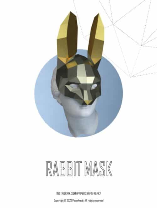 Masque lapin 3D en papercraft