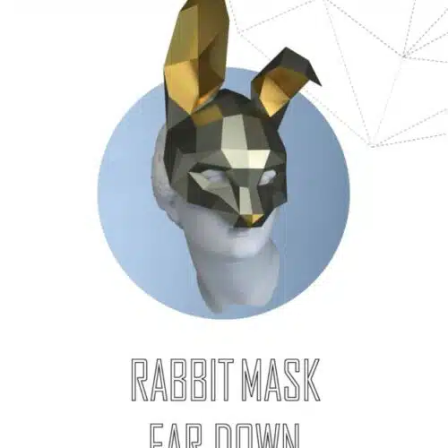 Masque lapin 3D en papercraft