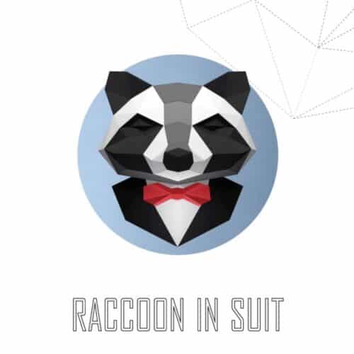 Raton laveur en costume papercraft 3D