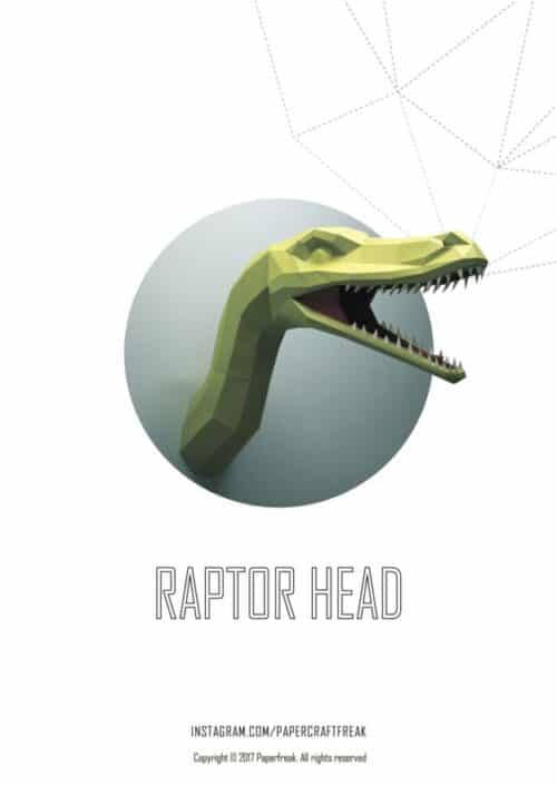 Raptor en papercraft 3D