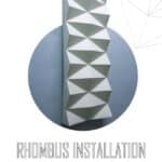 Papercraft 3D sculpture rhombus