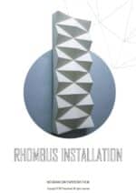 Papercraft 3D sculpture rhombus