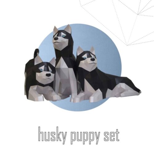 Husky en papercraft 3D