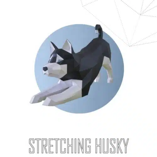 Husky en papercraft 3D
