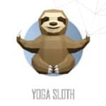 Paresseux yoga en papercraft 3D
