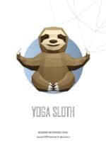 Paresseux yoga en papercraft 3D