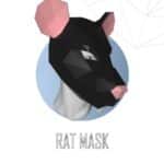 Masque rat en papercraft 3D