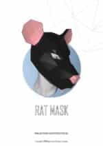 Masque rat en papercraft 3D