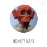 Masque singe papercraft 3D Halloween