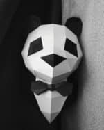 Panda en costume en papercraft 3D