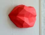 Lèvres rouges en papercraft 3D