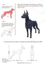 Doberman en papercraft 3D