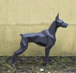 Doberman en papercraft 3D