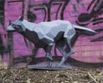 Loup en papercraft 3D à assembler