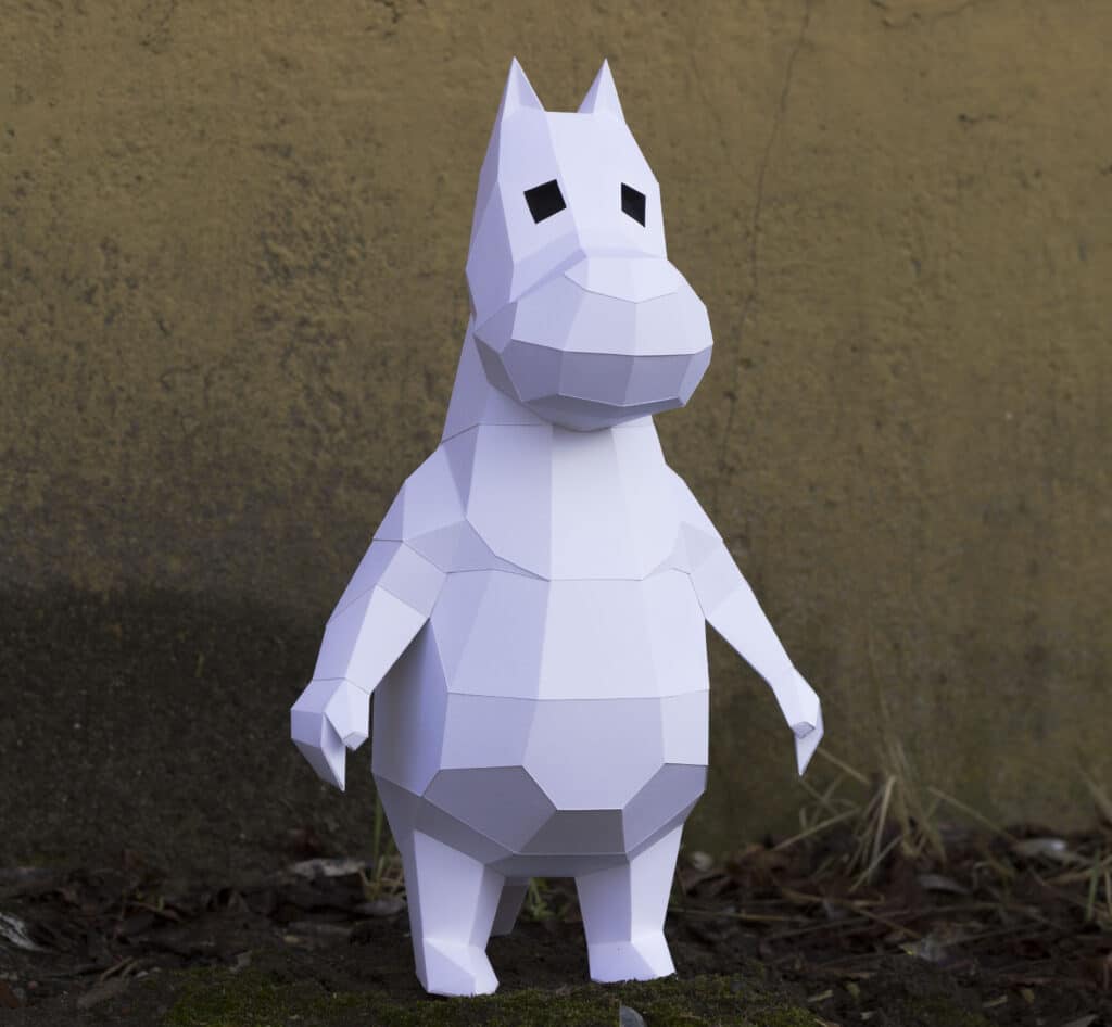 Papercraft de petit hippopotame en origami 3D Papercraft de petit hippopotame en origami 3D