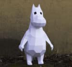 Petit hippopotame en papercraft 3D
