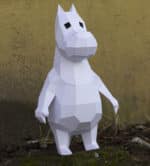 Petit hippopotame en papercraft 3D