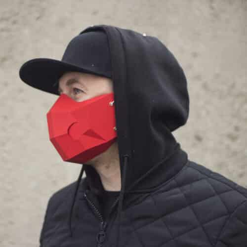 Masque polygonal en papercraft 3D