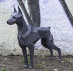Doberman en papercraft 3D