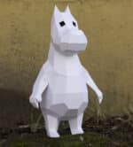 Petit hippopotame en papercraft 3D