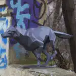 Loup en papercraft 3D à assembler