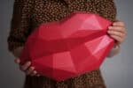 Lèvres rouges en papercraft 3D