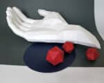 Sculpture main droite en papercraft 3D