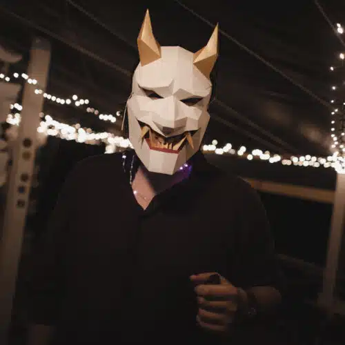 Masque démon Oni en papercraft 3D