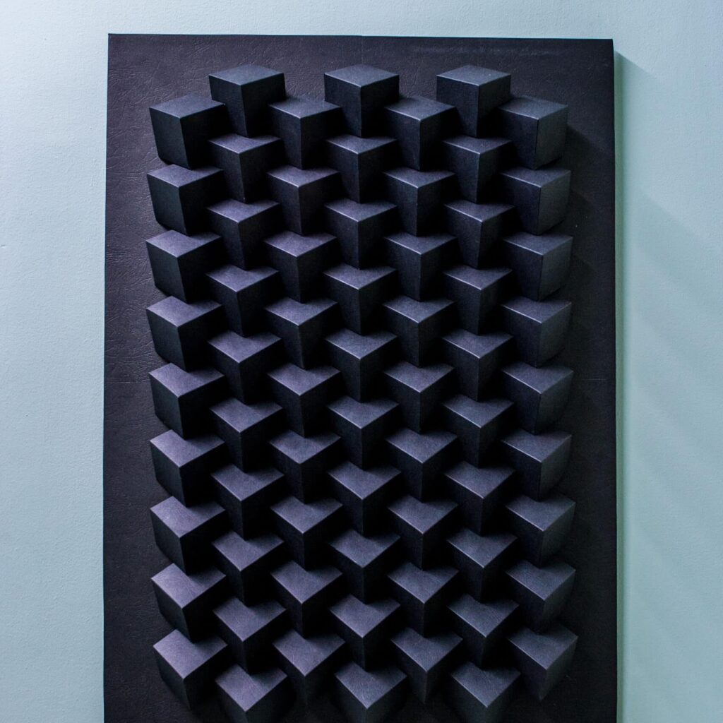 Sculpture cubique en papercraft 3D