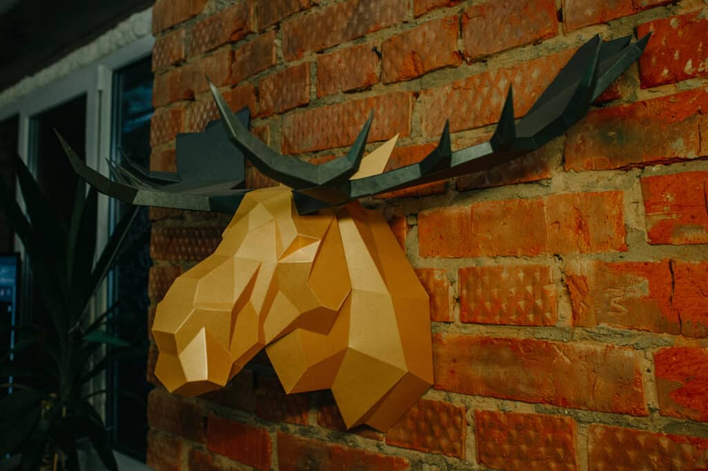 Papercraft moose en origami 3D Papercraft moose en origami 3D