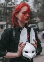 Masque lapin 3D en papercraft