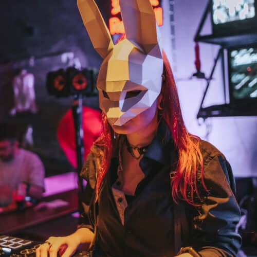 Masque lapin 3D en papercraft