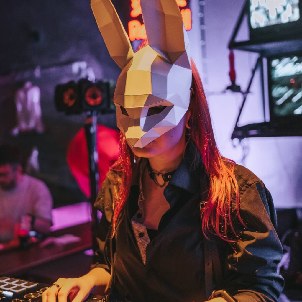 Masque lapin 3D en papercraft