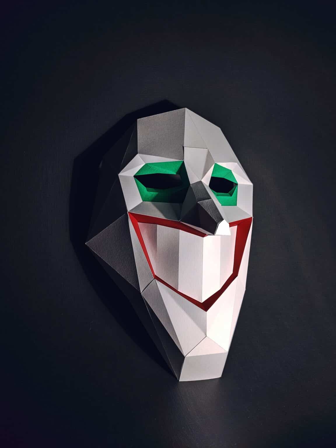 Papercraft de masque de clown en origami 3D Papercraft de masque de clown en origami 3D