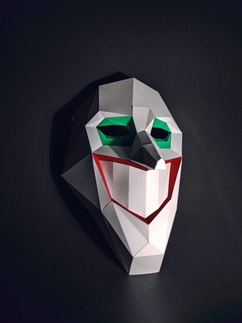 Masque clown en papercraft 3D