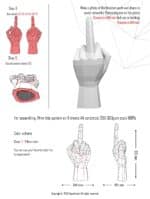 Papercraft 3D doigt d'honneur
